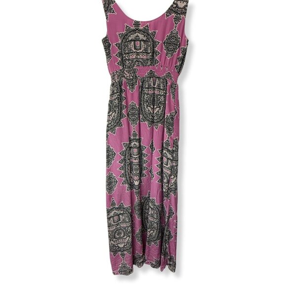Maeve Anthropologie Purple Boho Medallion Print Sleeveless Midi Dress – Size XS - Picture 4 of 5